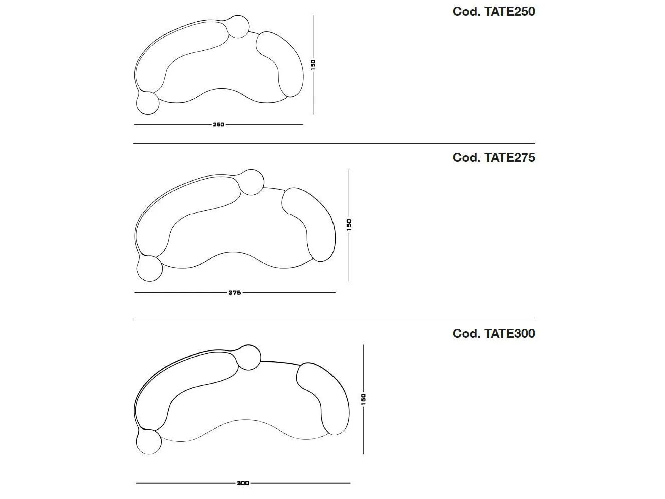 Изогнутый диван из ткани Secolo TATEYAMA ARCH-00151939 - Вид №5
