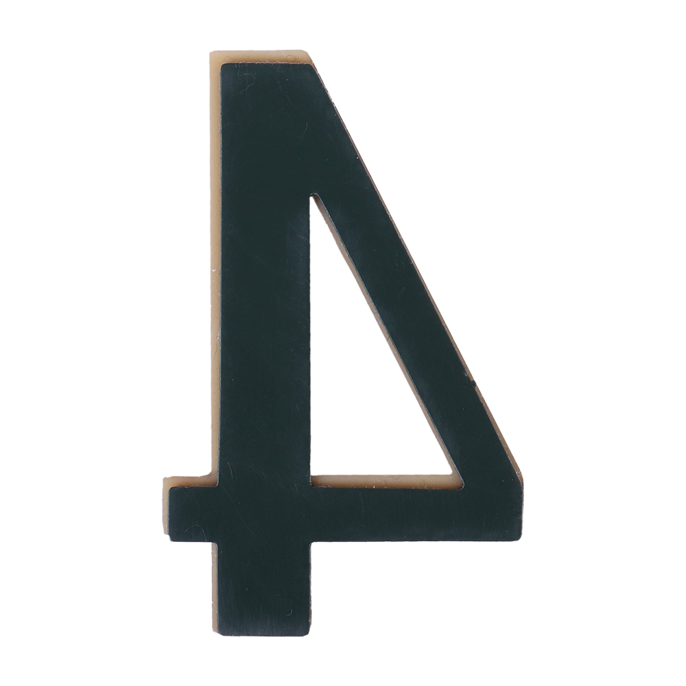 Дверной номер  «4», 37х5х60 мм, золото LJPS0055 Public Steel Россия  - Вид №3