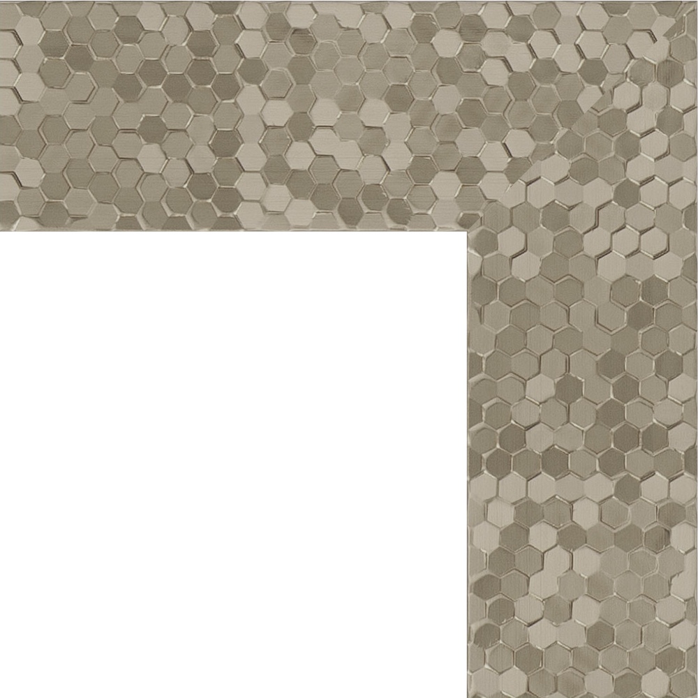 BY 3020 Зеркало в багетной раме - соты титан 70 mm EVOFORM Definite - Вид №5