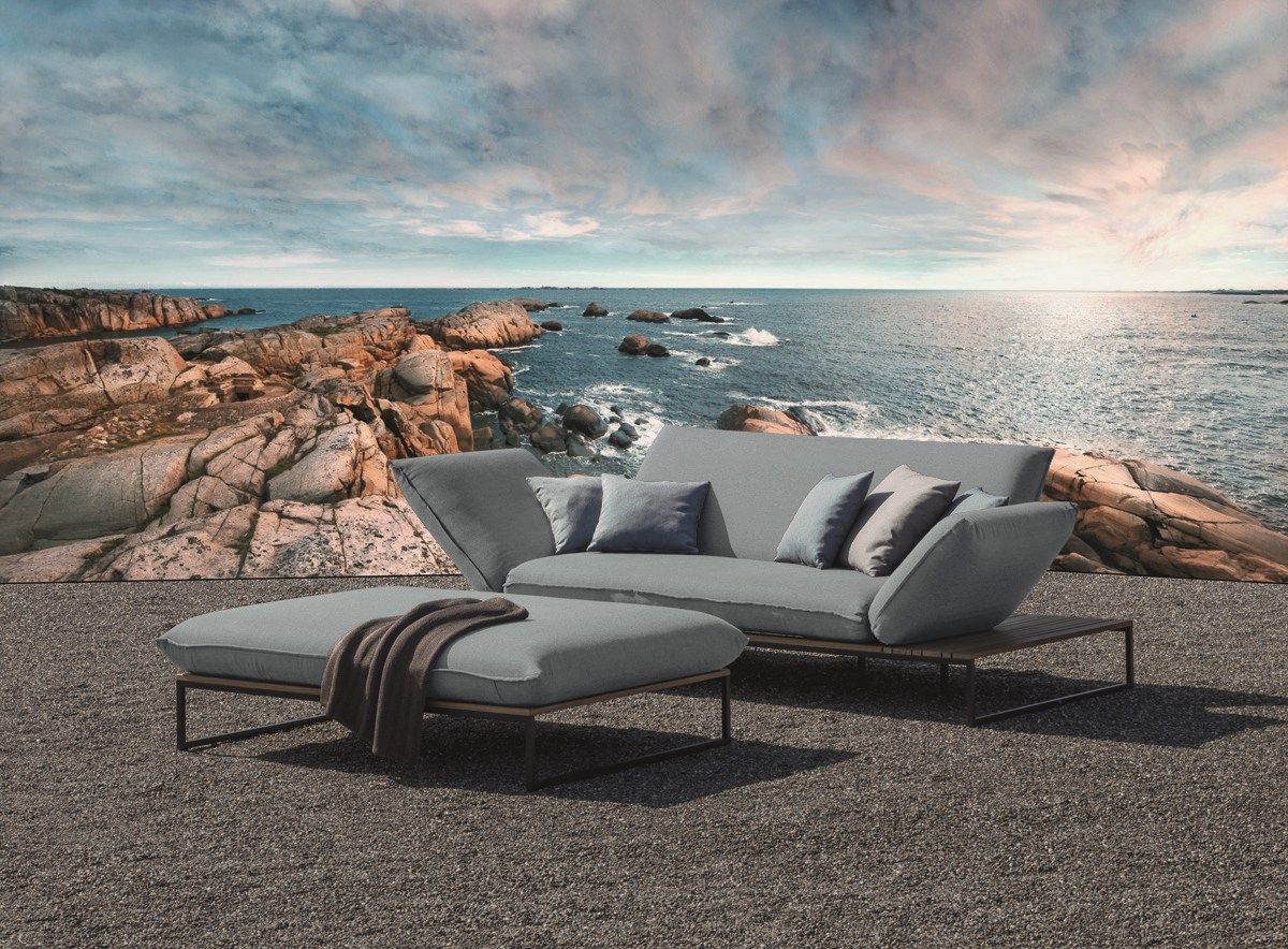 Угловой садовый диван из ткани FISCHER MÖBEL Флора ARCH-00103958 - Вид №3