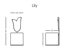 Secolo Lily Мягкий пуф со спинкой Лилия из сатинированной стали  - Вид №2