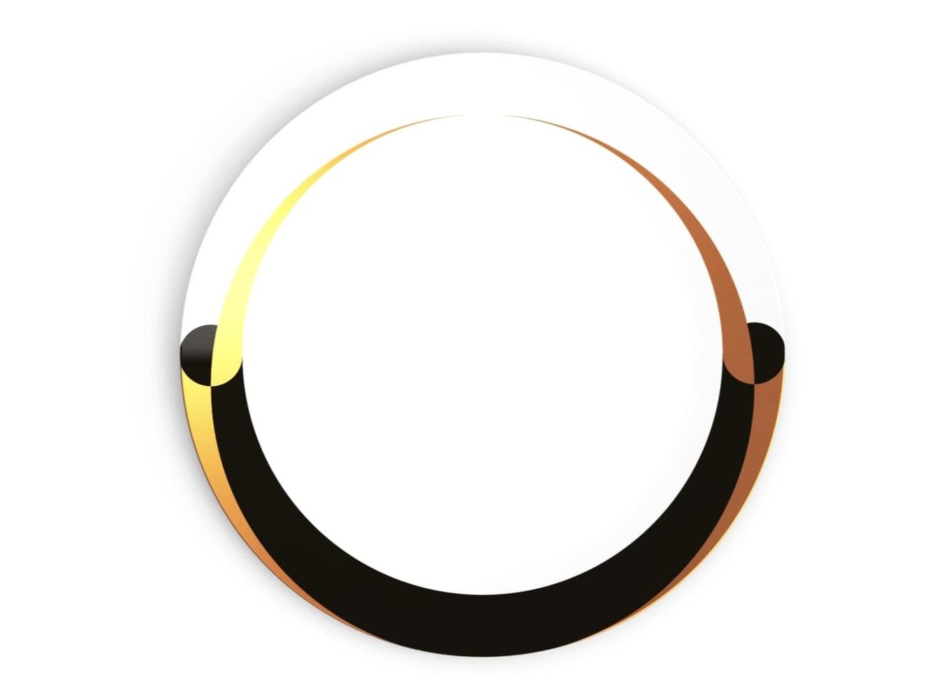 Фарфоровая сервировочная тарелка Non Sans Raison Vortex Gold ARCH-00008102