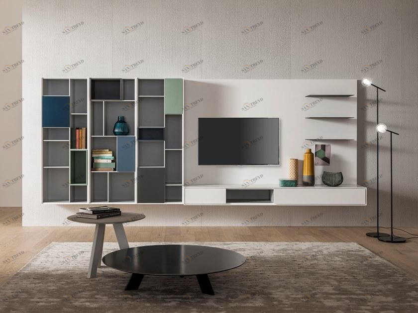 Capo d’Opera Настенный лакированный шкаф с подставкой под телевизор Ateneo sun-id-1406698