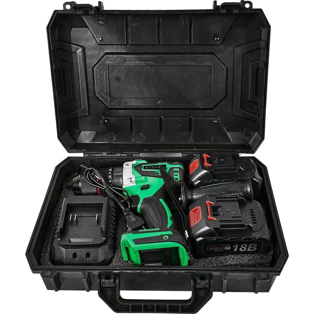 Дрель-шуруповерт аккумуляторная ударная бесщеточная Deko Zitrek Green Impact 063-4046, 18 В Li-ion 2x6 Ач 88877028 STLM-2091266  - Вид №5