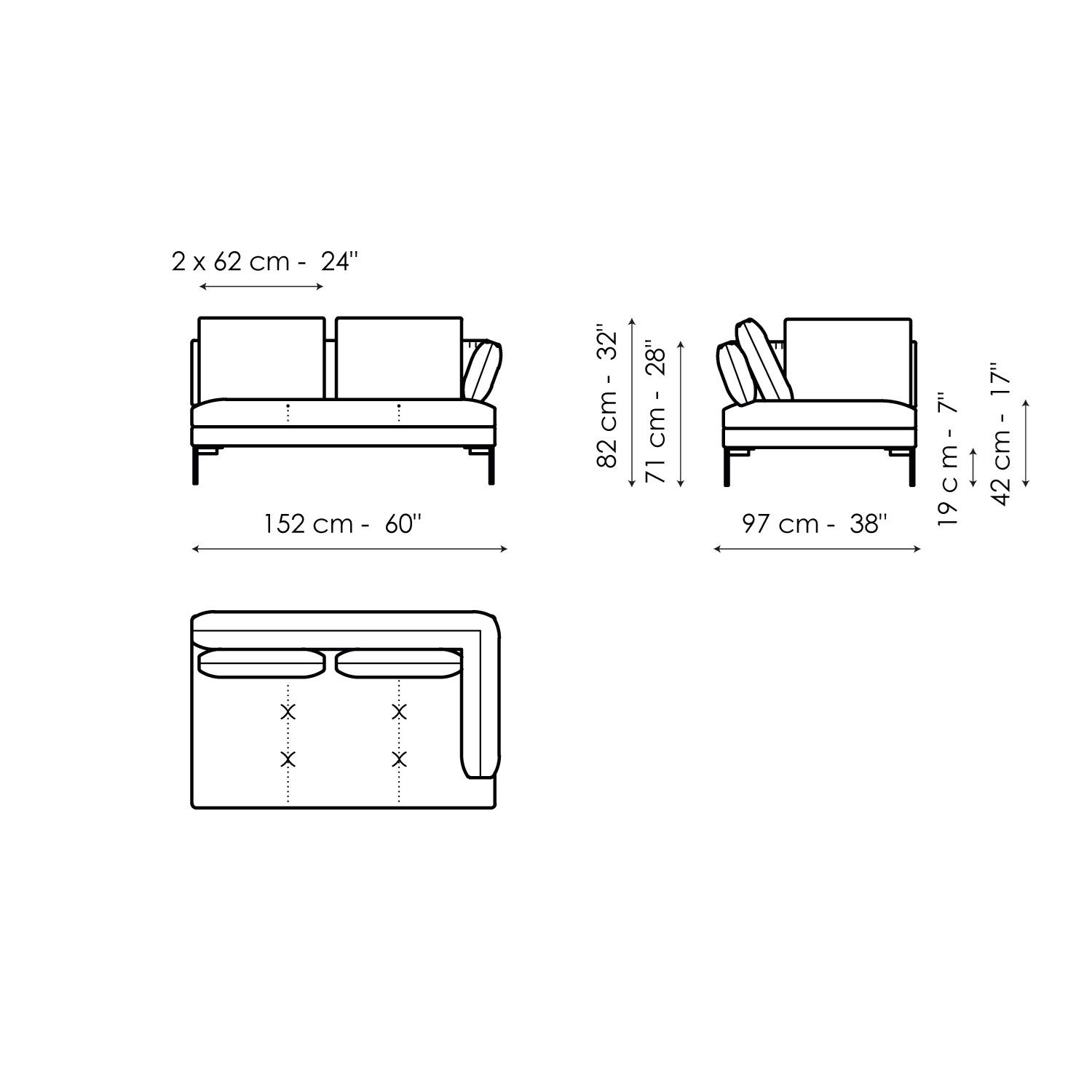 Тканевый диван с полуостровом BONALDO ALIANTE ARCH-00041242 - Вид №24