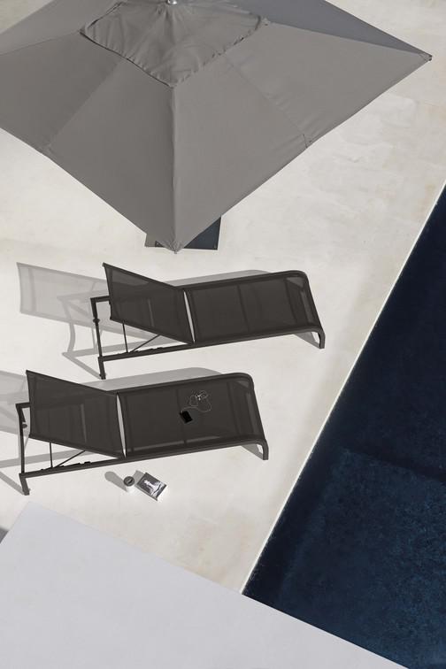 MNST189 Шезлонг лава текстиль мокка Manutti Latona - Вид №3