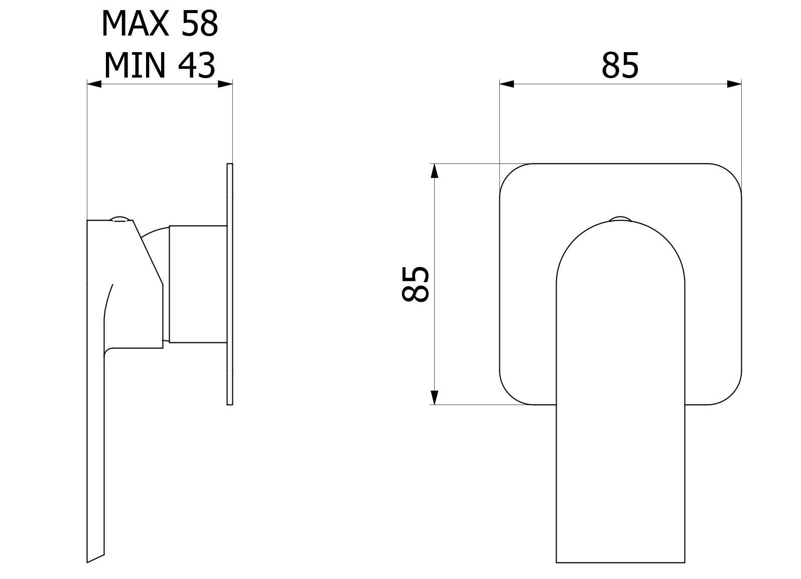 Односторонний настенный смеситель IB K3 ARCH-00033108 - Вид №7