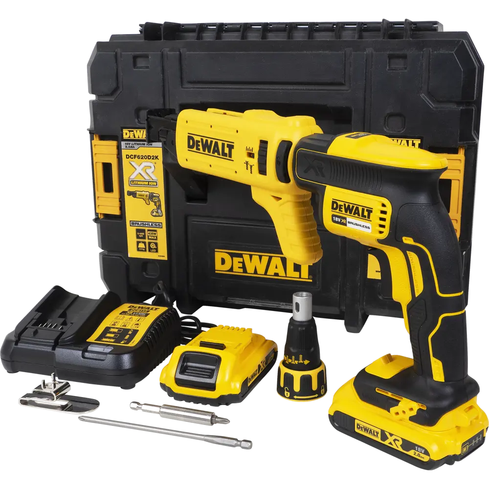 Шуруповерт бесщеточный аккумуляторный по гипсокартону DeWalt DCF620D2K-QW, 18 В Li-ion 2х2 Ач 18787631 STLM-2172312  - Вид №9
