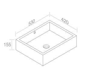 L259T1R0V0.100 Накладная раковина прямоугольная A. e T. Italia BOLD Белый глянцевый AeT ITALIA - Вид №1