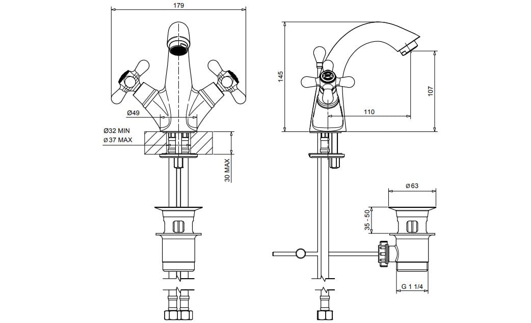 Смеситель для раковины с одним отверстием Gaia Mobili Complements ARCH-00039676 - Вид №2