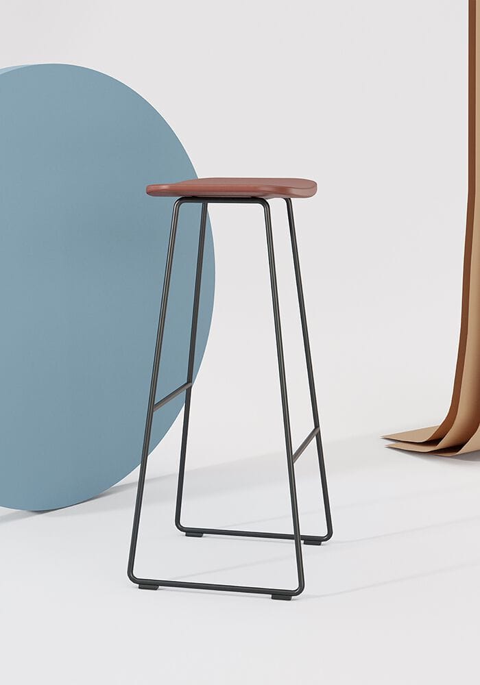 Высокий металлический табурет с мягким сиденьем Infiniti Klejn ARCH-00128067 - Вид №3