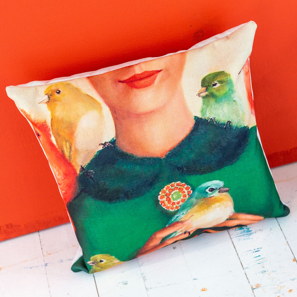 552606128 Арт-подушка «Птицы счастья» Object Desire  - Вид №2