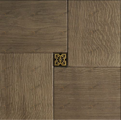 Модульный паркет Da Vinci С Мозаикой Дуб Натур брашированная, гладкая, рельефная (Брашированная, Гладкая, Рельефная) 400х400 мм 2600600491