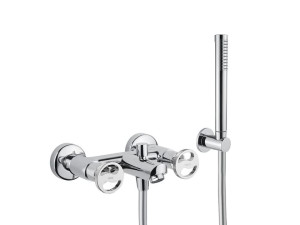 Хромированный латунный настенный смеситель для ванны