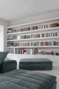 4-местный модульный тканевый диван с полуостровом