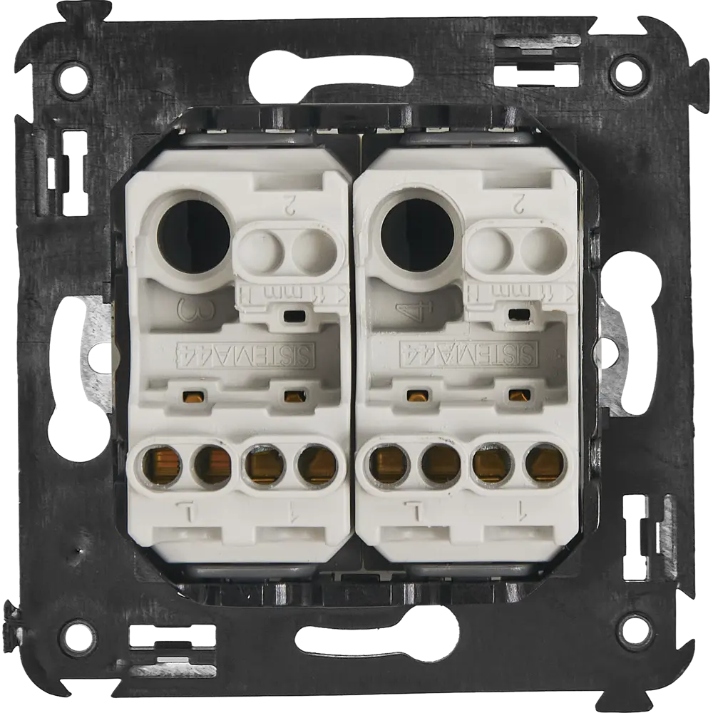 Выключатель встраиваемый DKC Avanti 2 клавиши цвет ванильная дымка STLM-2123996 - Вид №2