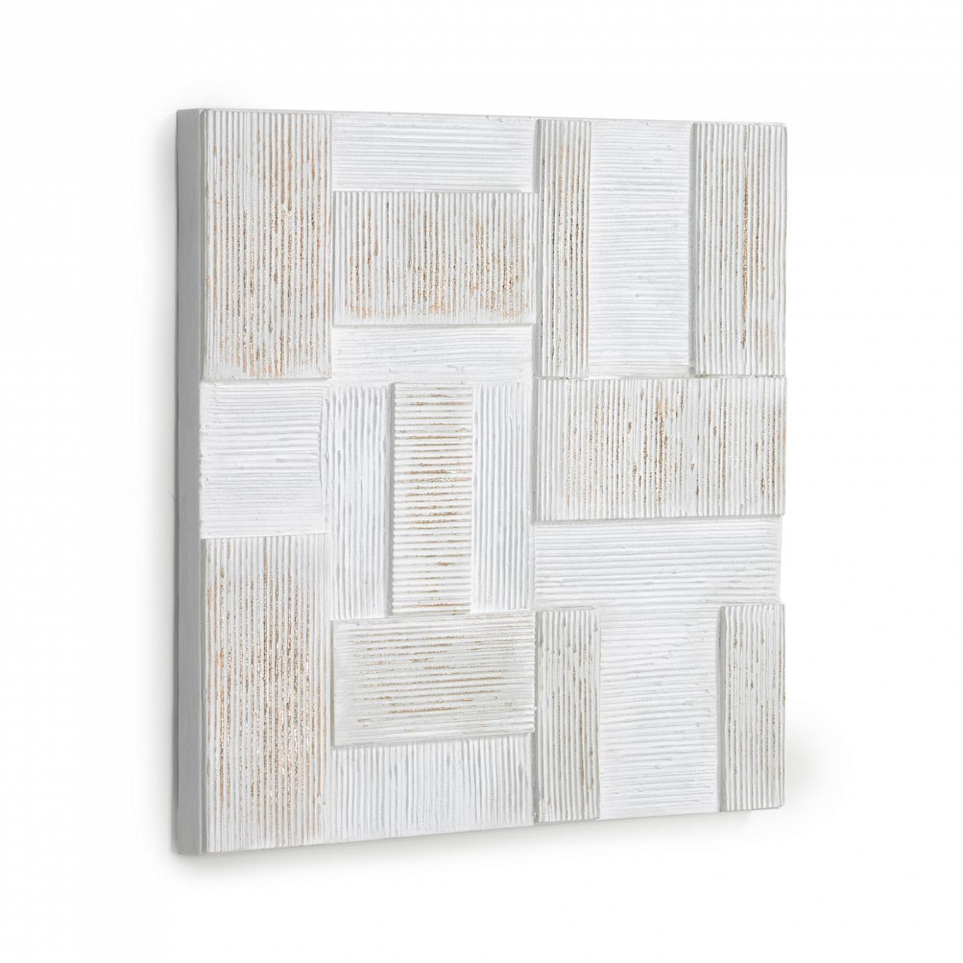 101206 Картина с бело-золотыми прямоугольниками 50 х 50 см La Forma Alvida 