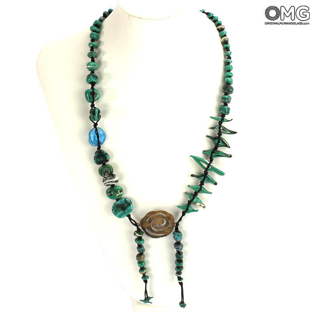 4794 ORIGINALMURANOGLASS Ожерелье с венецианскими бусинами Zattere 52 см  - Вид №1