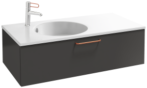 EB2516-R7-NR4 Тумба под столешницу 100 см, 1 ящик, бронзовая ручка JACOB DELAFON ODÉON RIVE GAUCHE