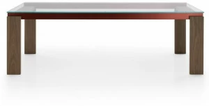 B&B Italia Прямоугольный стол из дерева и стекла Parallel structure