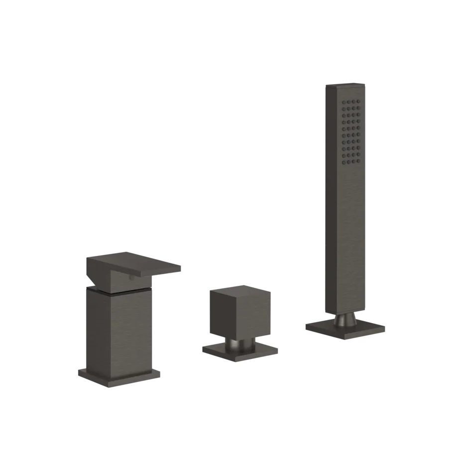 Смеситель для ванны 20043 707 Gessi Rettangolo ЧЕРНЫЙ МЕТАЛЛ BR. PVD 20043707