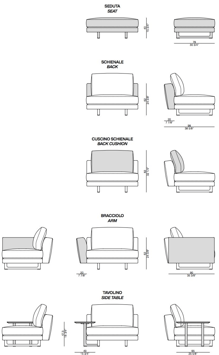 Porada Модульный угловой диван из ткани Twenty sun-id-1460573 - Вид №5