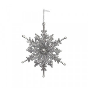 254622 Новогоднее украшение "Снежинка" №04 6 х 0.1 х 6.8 см РЕМЕКО