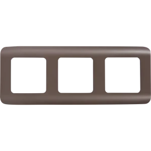 Рамка для розеток и выключателей Lexman Cosy 3 поста, цвет шоколад 13454917 STLM-2005411
