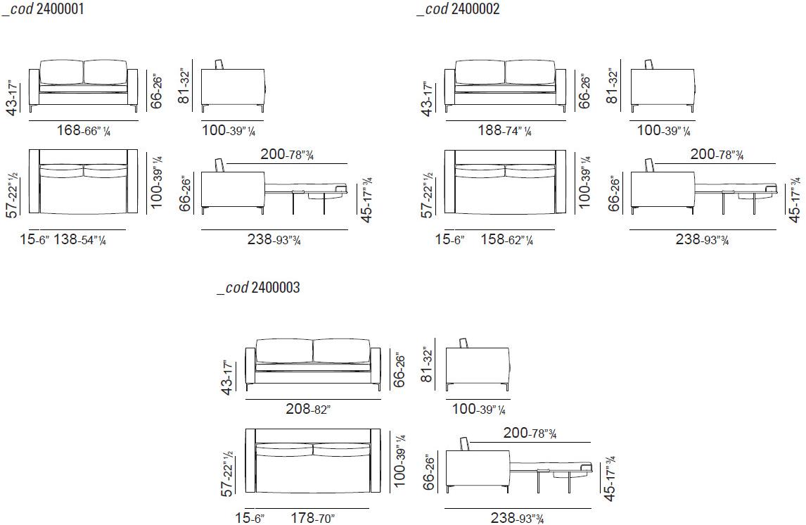 Vibieffe Диван-кровать из ткани или кожи sun-id-1347184 - Вид №3