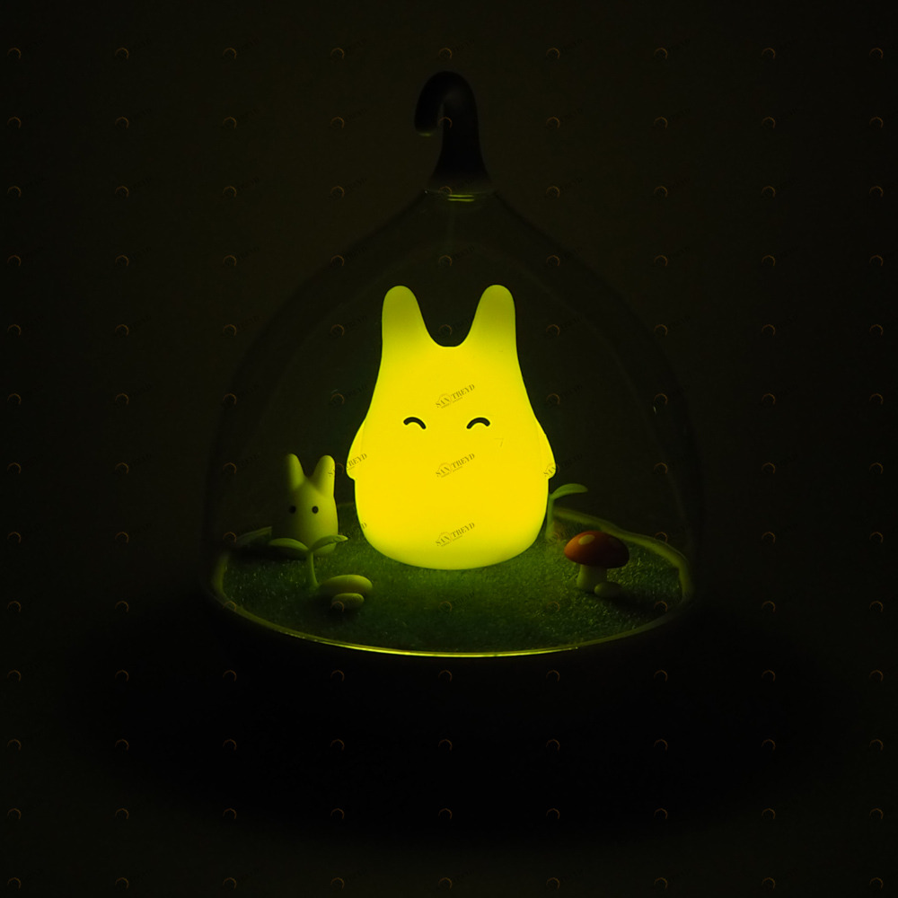 Ночник детский "Котик на лужайке" желтый LITTLE LOVELY COMPANY  281709 Желтый Santreyd 