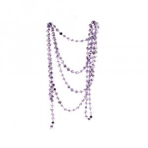 261757 Украшение новогоднее Бусы №010 1000 х 0.5 х 0.5 см Фиолетовый