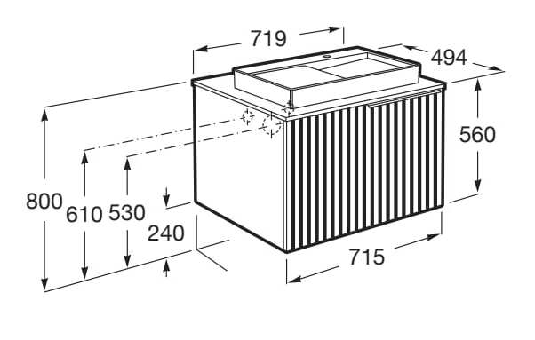 Деревянный подвесной умывальник с ящиками Roca Horizon ARCH-00099164 - Вид №12