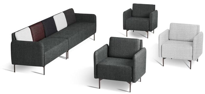 Кресло из ткани с подлокотниками Playback Santreyd sun-id-1431560 - Вид №3