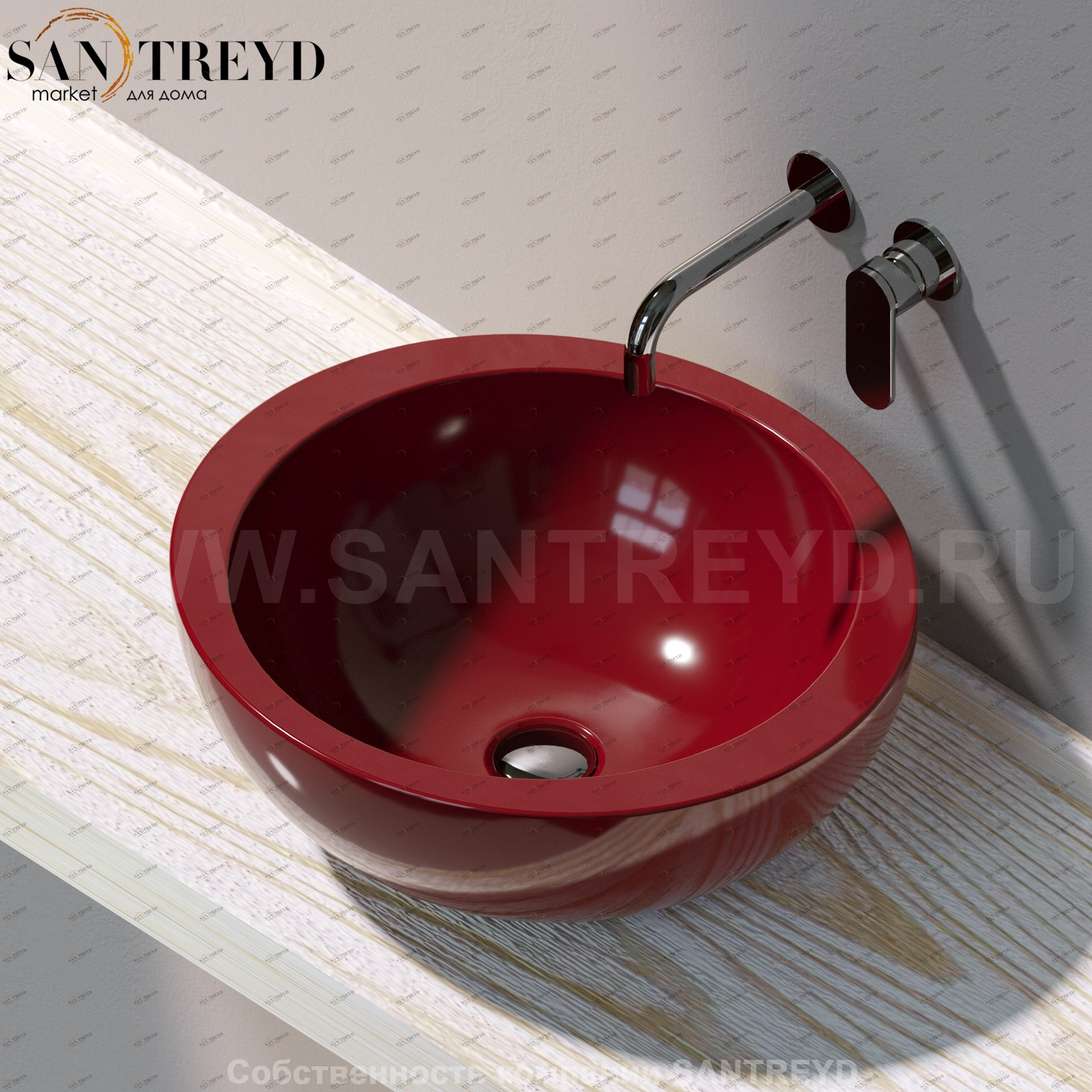 FN50L3011 Накладная раковина на столешницу  круглая Ceramica Flaminia Fonte