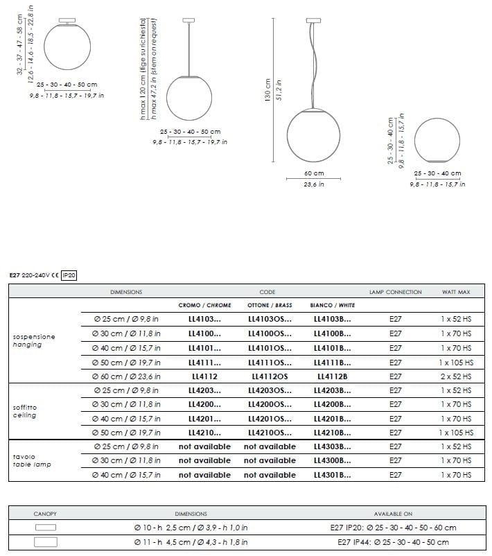 Стеклянная настольная лампа Zafferano Sferis ARCH-00053902 - Вид №3