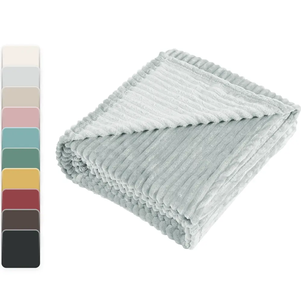 INSPIRE Плед Line Smoke 6 — уютный велсофт для интерьера 89025378 STLM-1032209