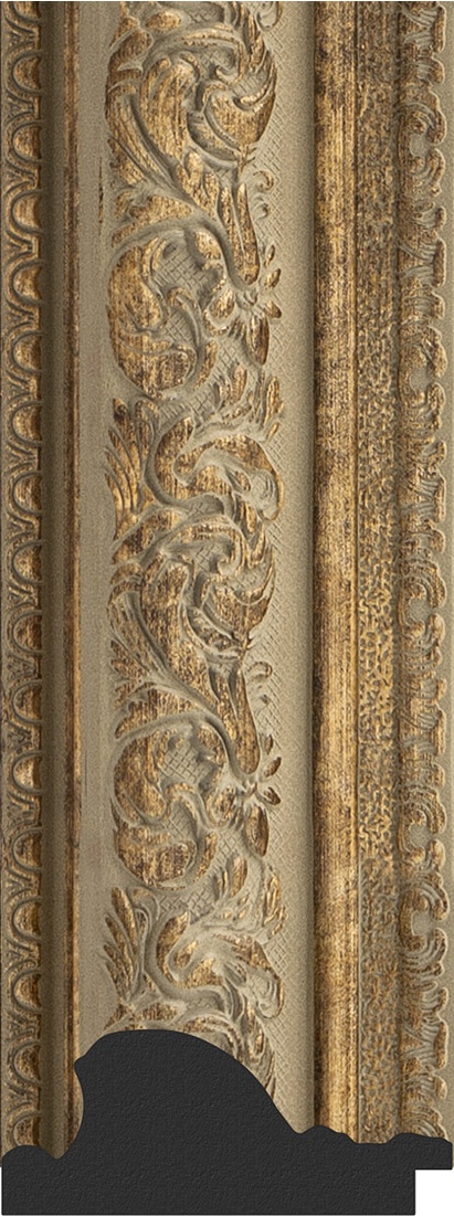 BY 4210 Зеркало с гравировкой в багетной раме - виньетка античная бронза 109 mm EVOFORM Exclusive-G - Вид №3