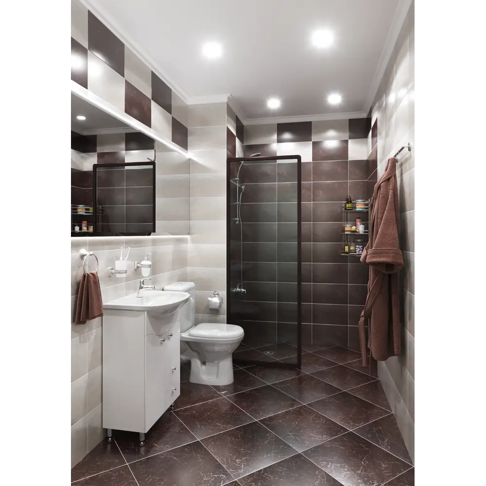 Плитка настенная Pietra 23x40 см 1.38 м2 цвет тёмно-коричневый 14175282 STLM-2060059 Santreyd  - Вид №3