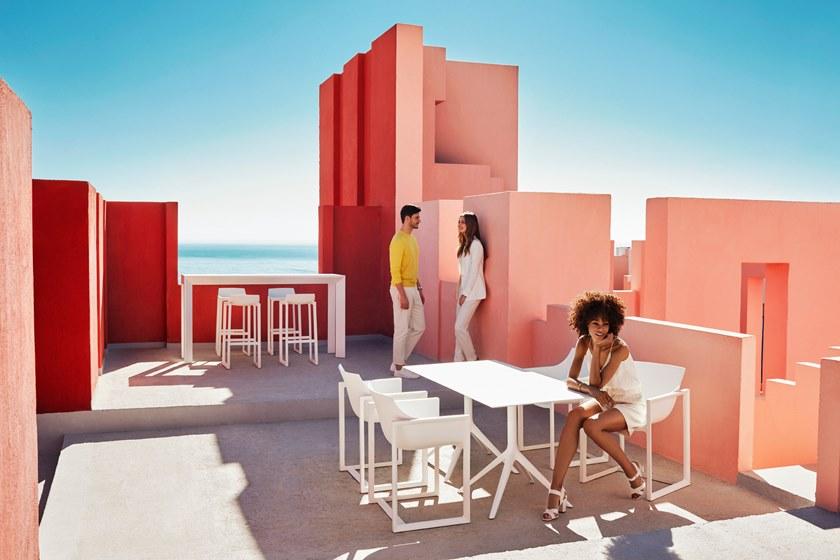 VONDOM Высокий садовый табурет из полипропилена Wall street sun-id-1452397 - Вид №6