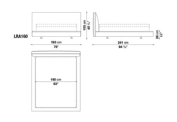 Двуспальная кровать из ткани B&B Italia ARCH-00050364 - Вид №7