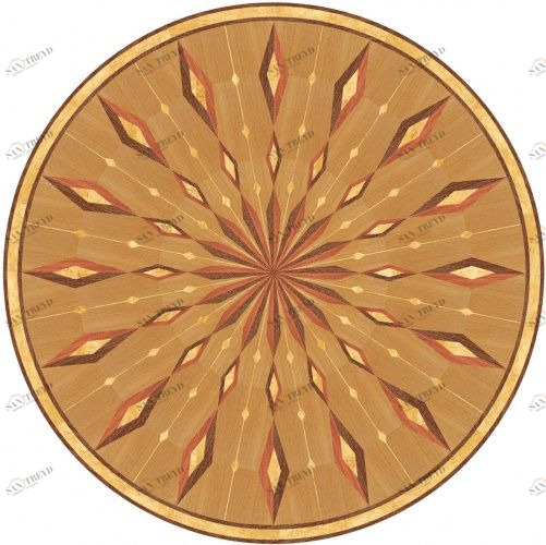 Художественный паркет Da Vinci Розетка 26-215 Дуб Селект (Гладкая) х1000диаметр мм 260090215