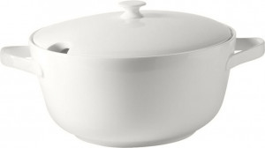 1044381 Dibbern Супница Dibbern "Белый декор" 2,95л Фарфор костяной