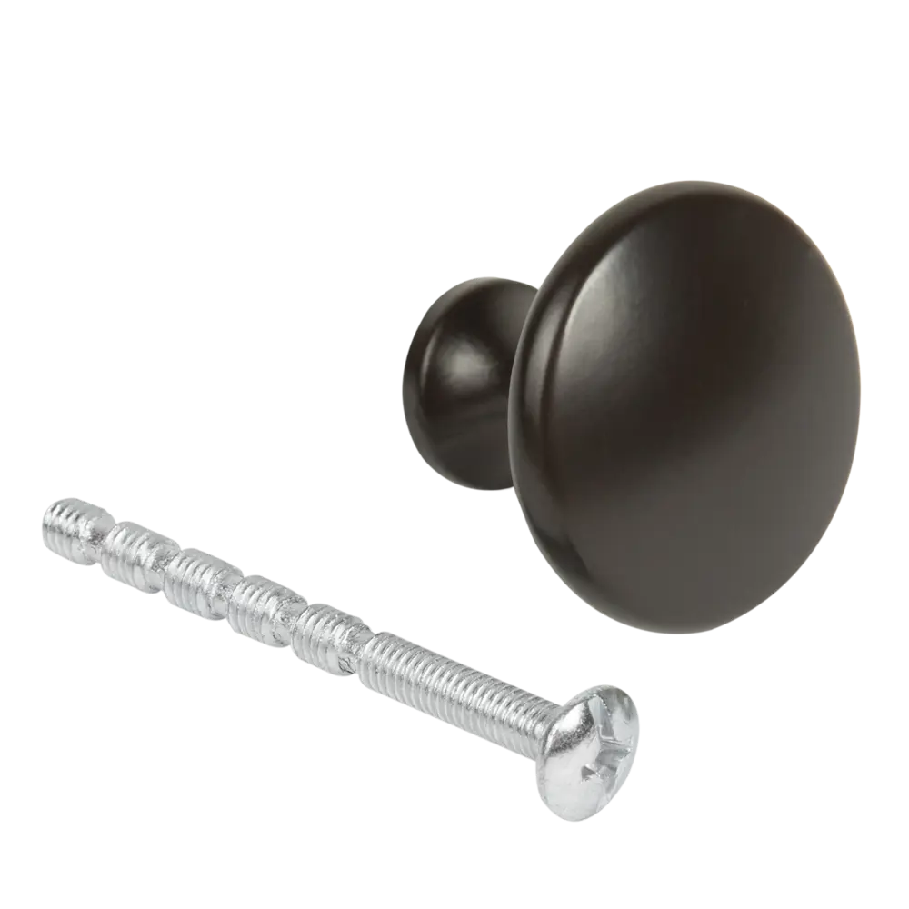 Мебельная ручка-кнопка 161 25x30 мм цвет кофе Jet STLM-2024652 - Вид №2