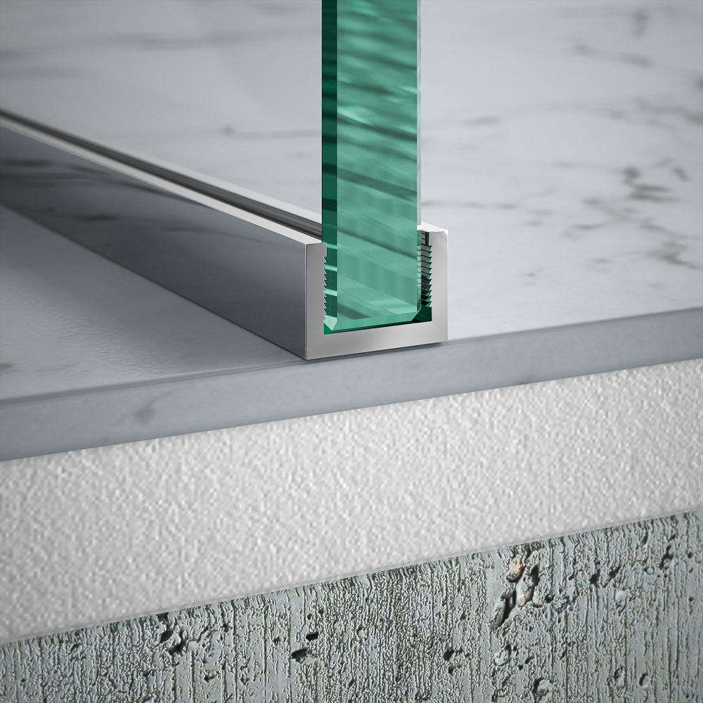 Душевая перегородка GWA600 Merlyn Arysto Ten Хромированный  - Вид №3