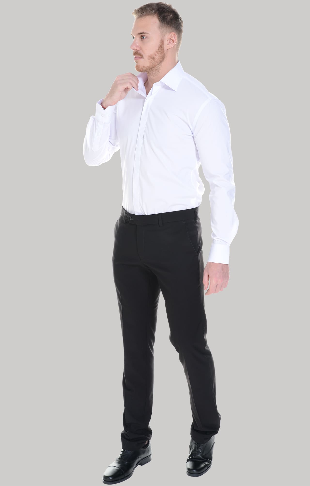 4958026 Рубашка мужская  white El-Risto  Корпоративная одежда  размер 44/182-188  - Вид №23