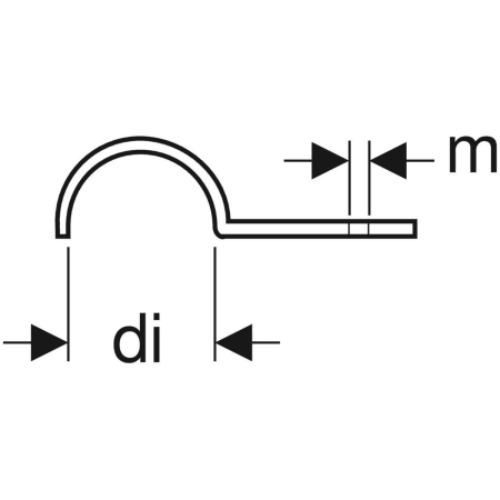 602.763.00.1 Скоба Geberit для трубы одинарная Geberit  - Вид №2