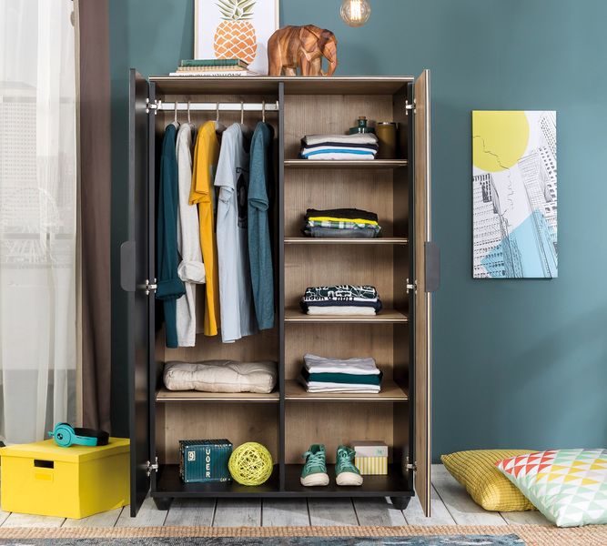 Шкаф распашной двухдверный черный Black CILEK BLACK 00-3832145 Черный Santreyd - Вид №1