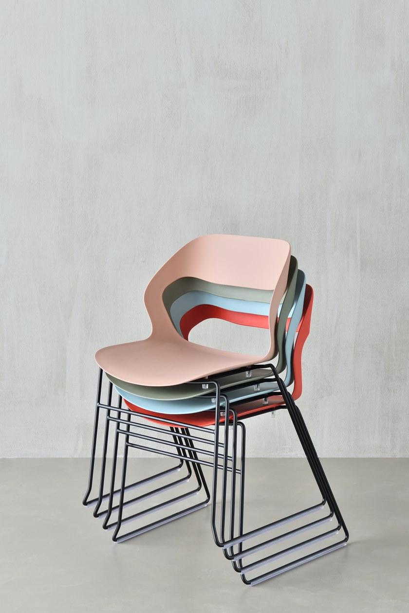 Crassevig Стул для конференций, штабелируемый салазками из полипропилена Mixis sun-id-1357778 - Вид №2