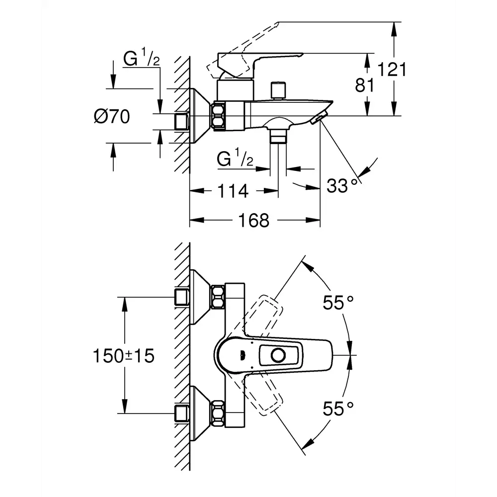 Смеситель для ванны Grohe Start Loop однорычажный цвет хром 84329765 STLM-2193898 - Вид №5