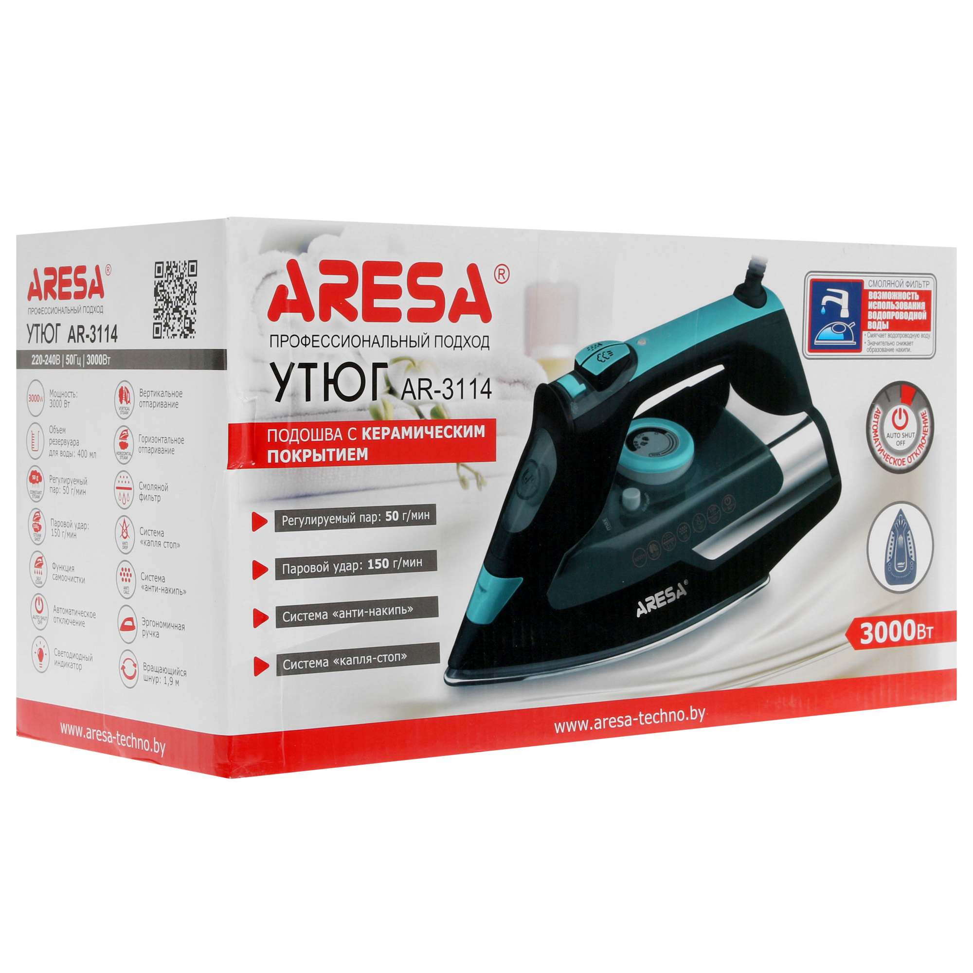 1121907 Утюг ARESA AR-3114 черный STDN-0042662 - Вид №7